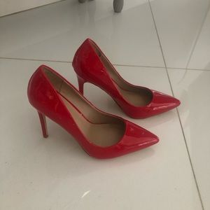 New patented leather red stilettos